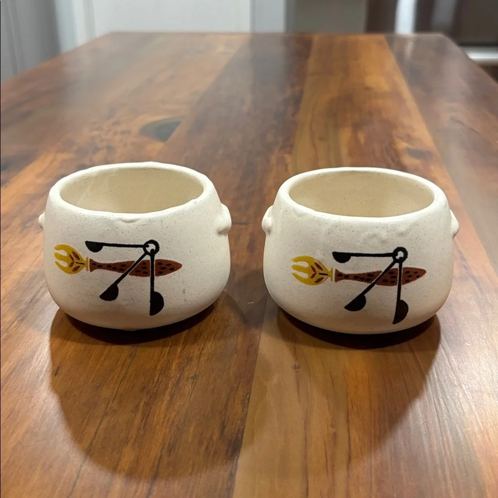 MCM 60’s Vintage Baked Bean Pot Set with 2 bean bowls- Westbend USA